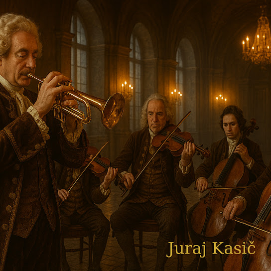 Cover art of the single “Baroque Etude, Op 419” by Juraj Kasič